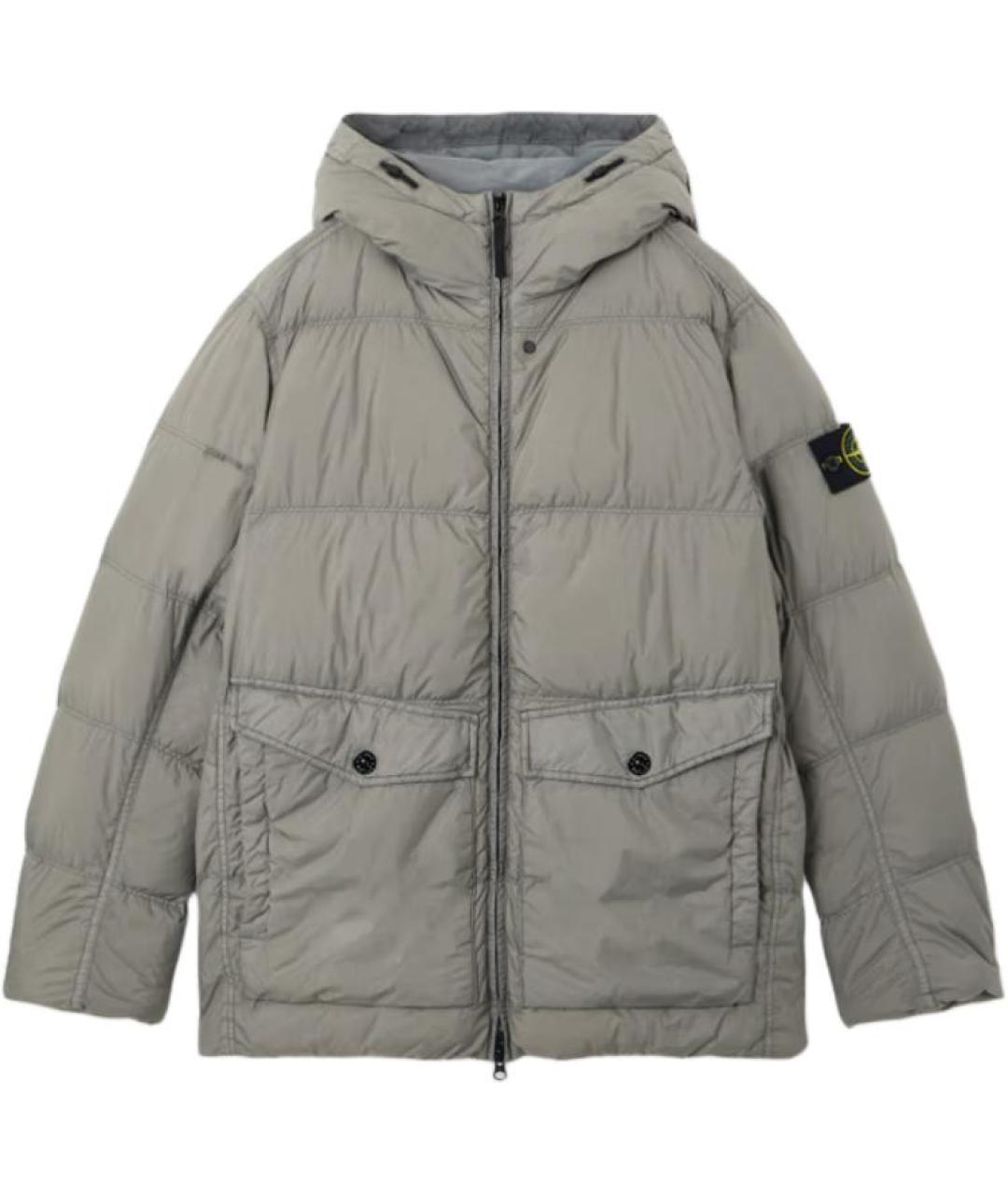 STONE ISLAND Серый пуховик, фото 1