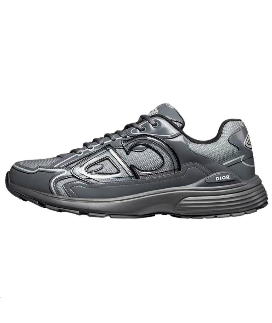 CHRISTIAN DIOR Серые текстильные низкие кроссовки / кеды, фото 2