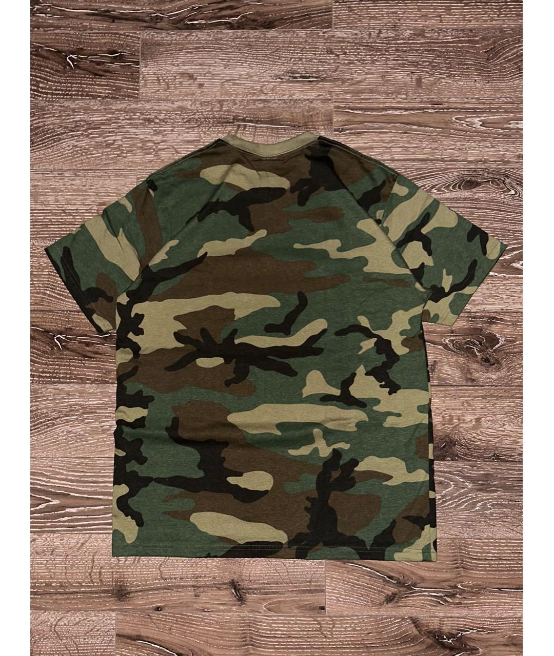 SUPREME Хаки хлопковая футболка, фото 4