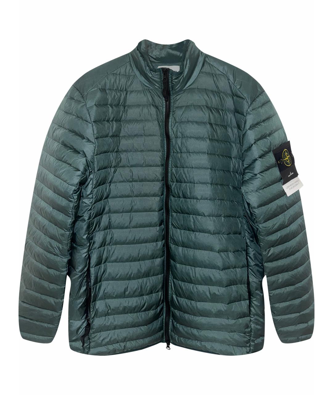 STONE ISLAND Зеленый пуховик, фото 1