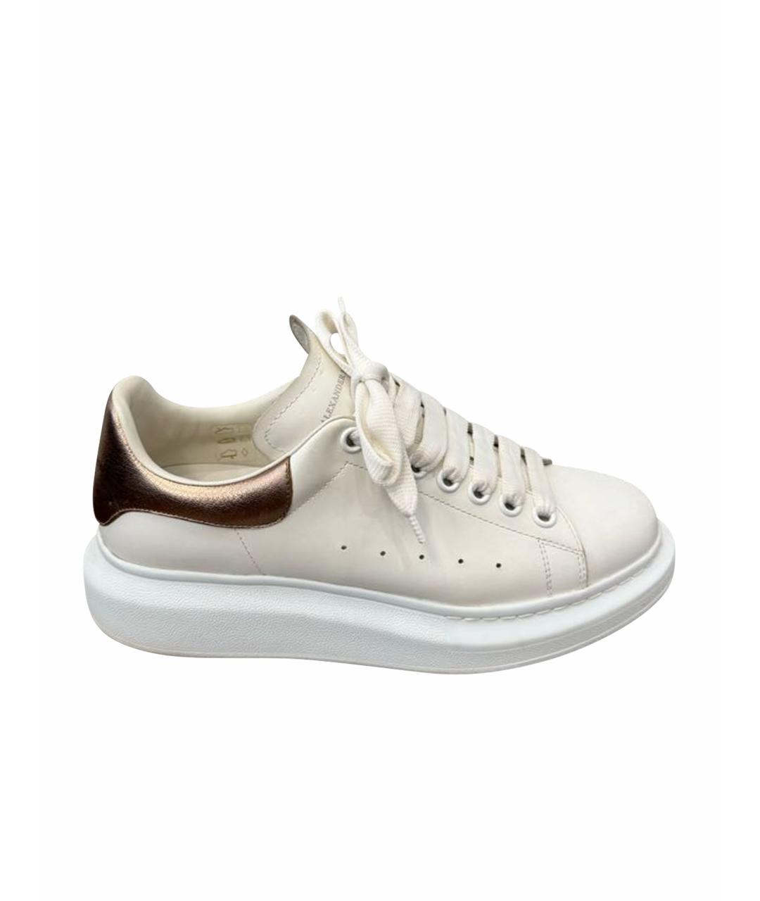 ALEXANDER MCQUEEN Белые кожаные кеды, фото 1