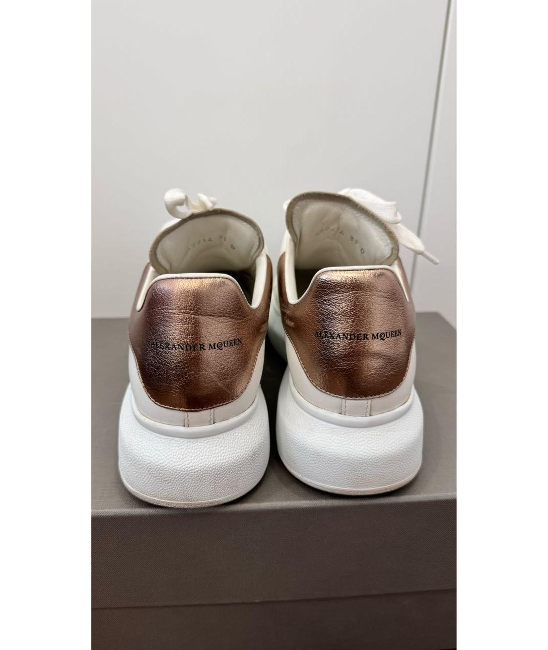 ALEXANDER MCQUEEN Белые кожаные кеды, фото 4