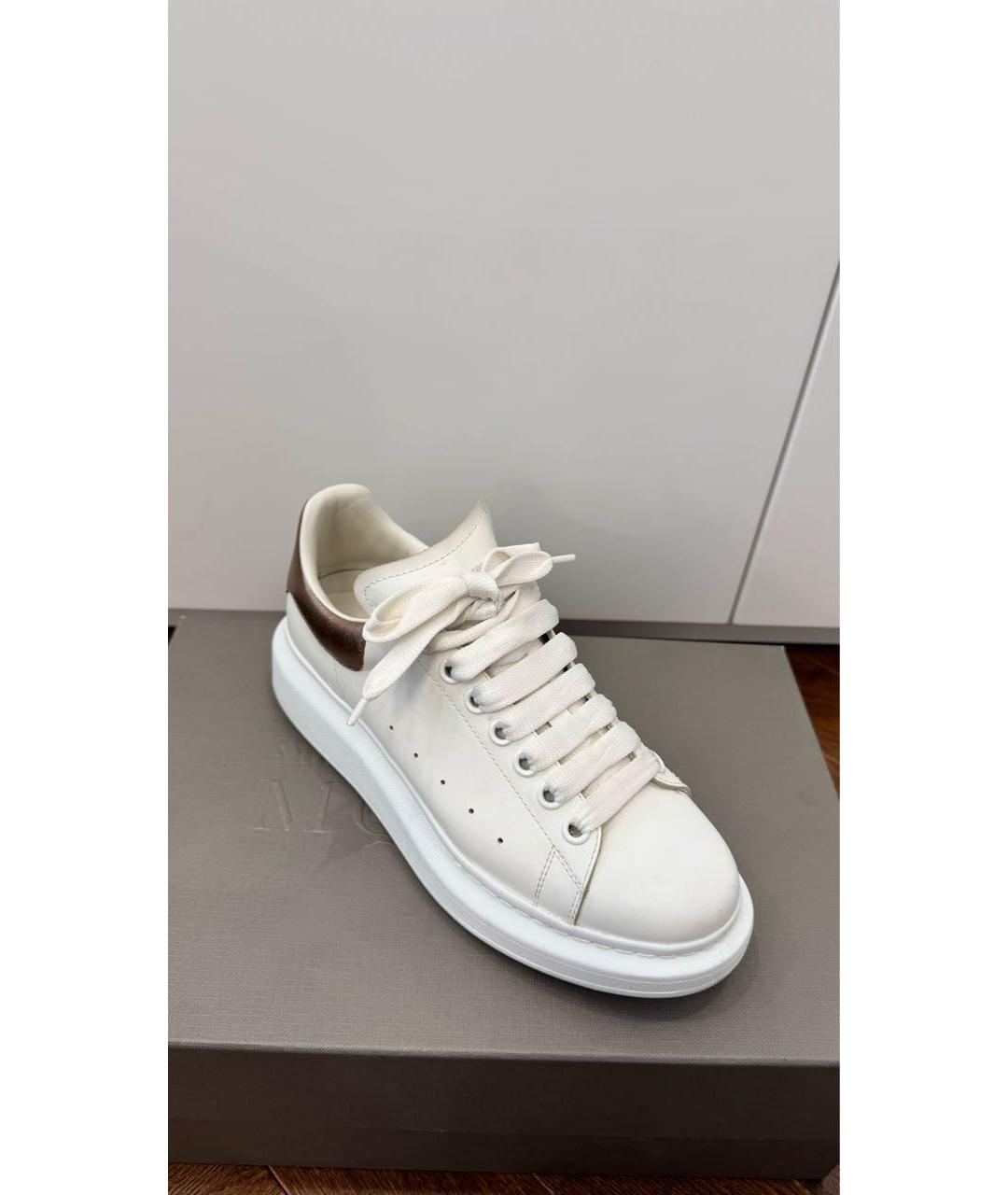 ALEXANDER MCQUEEN Белые кожаные кеды, фото 8