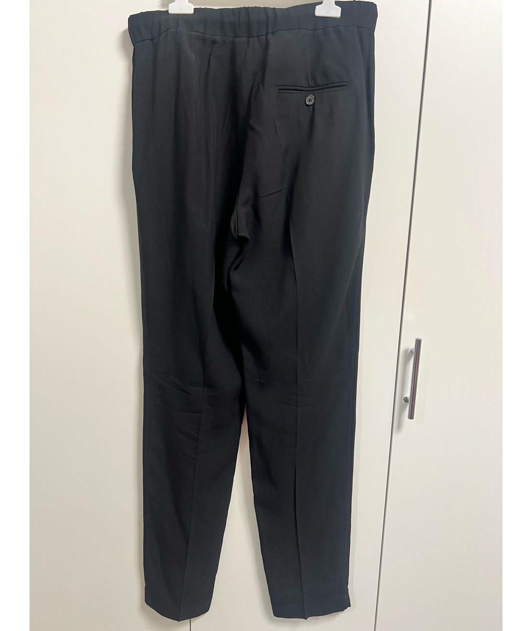 JIL SANDER Черные ацетатные прямые брюки, фото 2