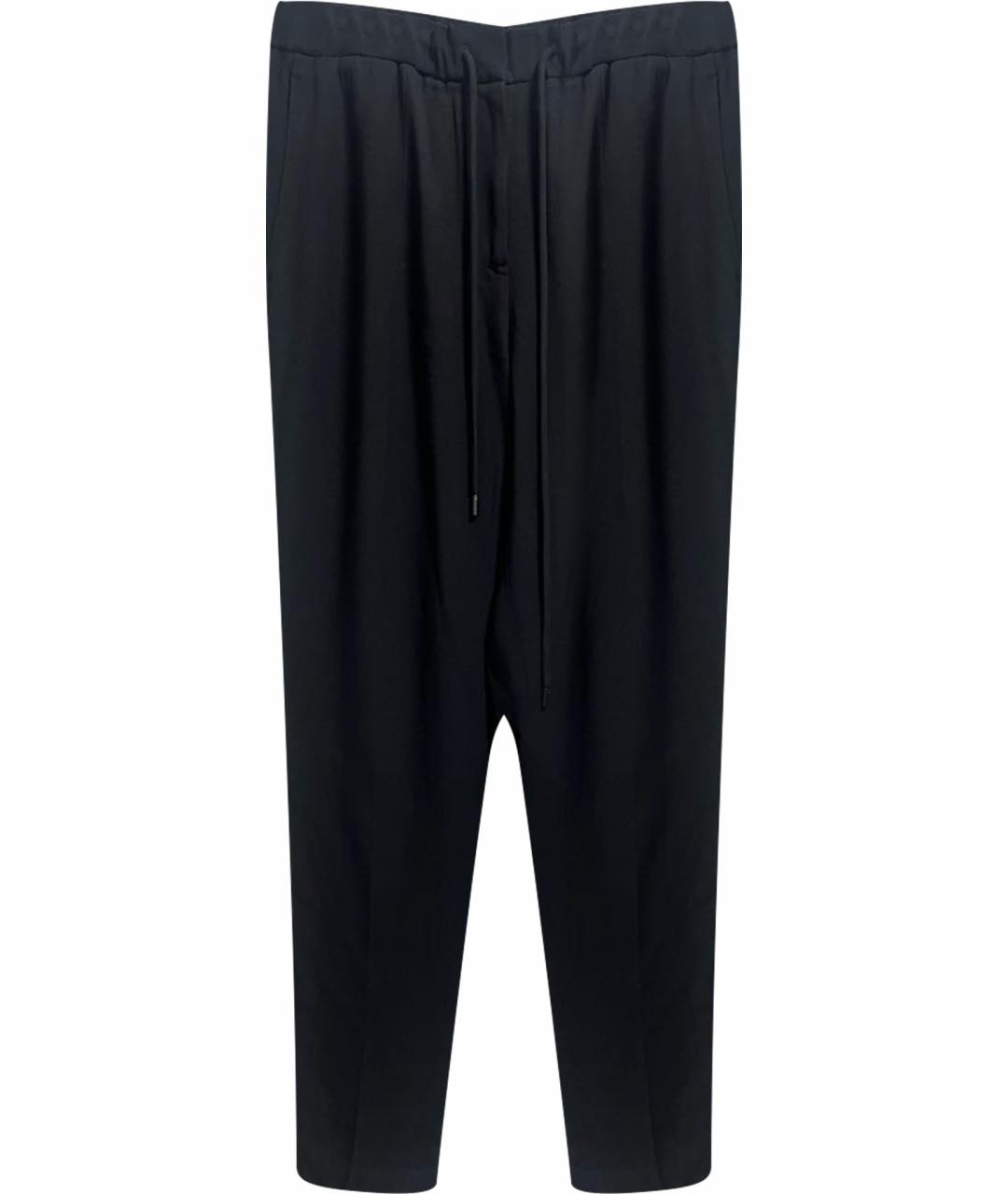 JIL SANDER Черные ацетатные прямые брюки, фото 1