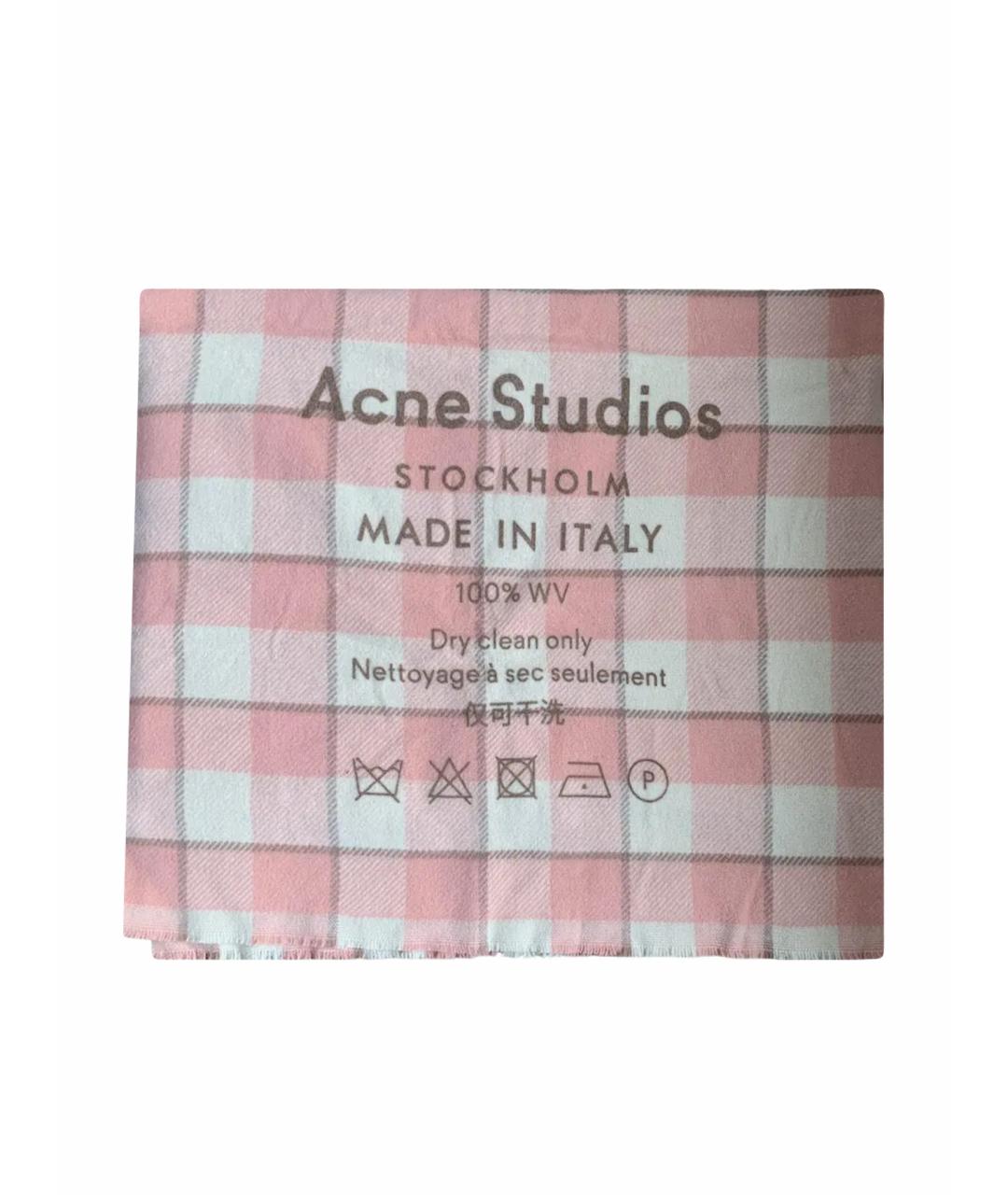 ACNE STUDIOS Коралловый шерстяной шарф, фото 1