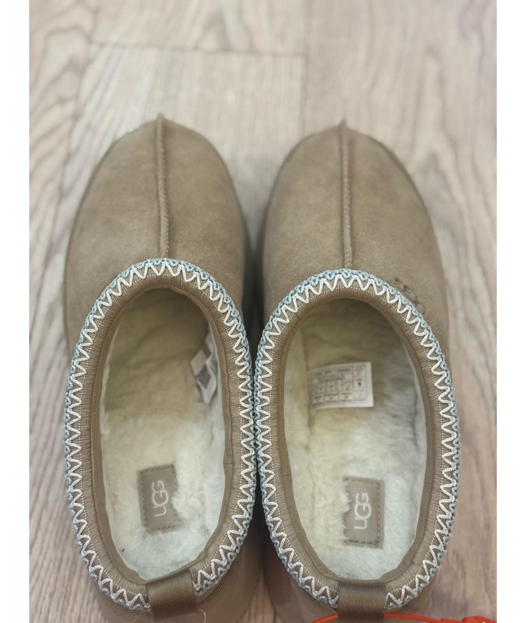 UGG AUSTRALIA Бежевые замшевые сабо, фото 3