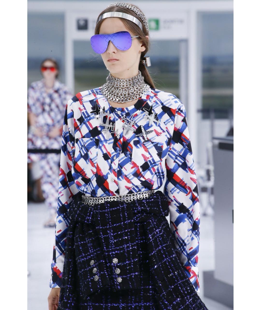 CHANEL Мульти шелковая блузы, фото 2