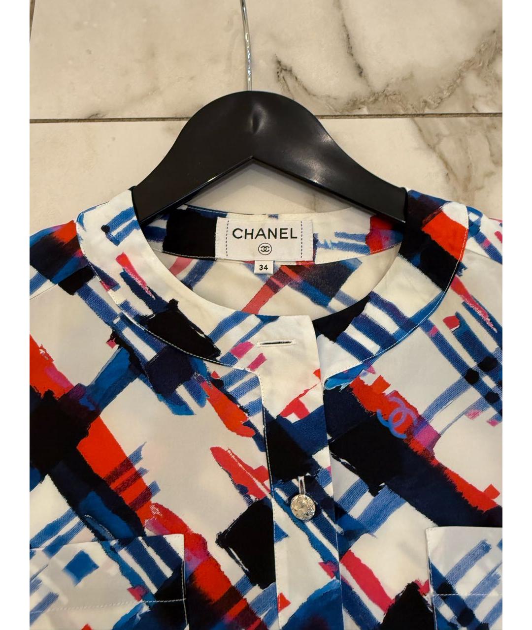 CHANEL Мульти шелковая блузы, фото 4