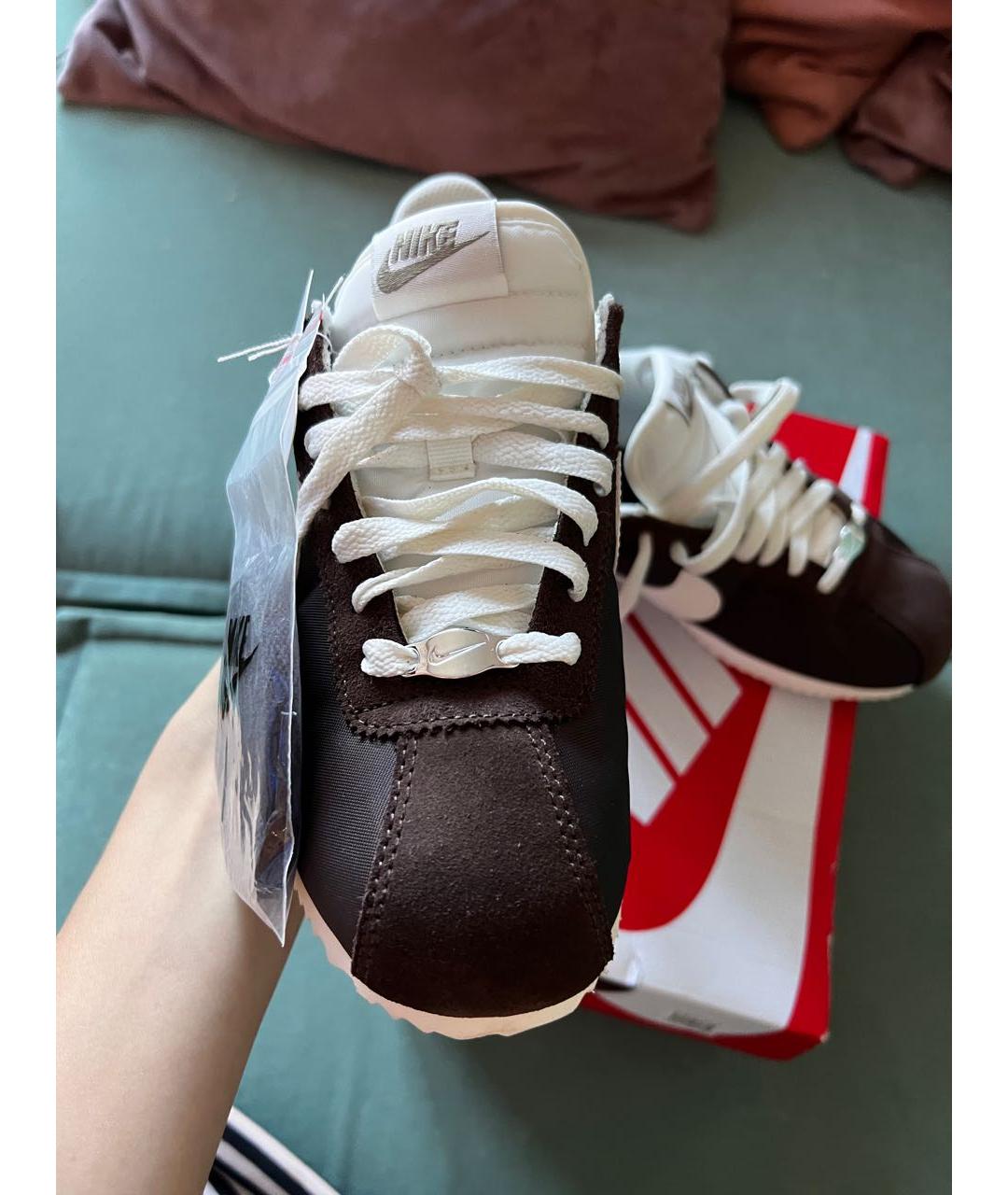 NIKE Коричневые замшевые кроссовки, фото 2