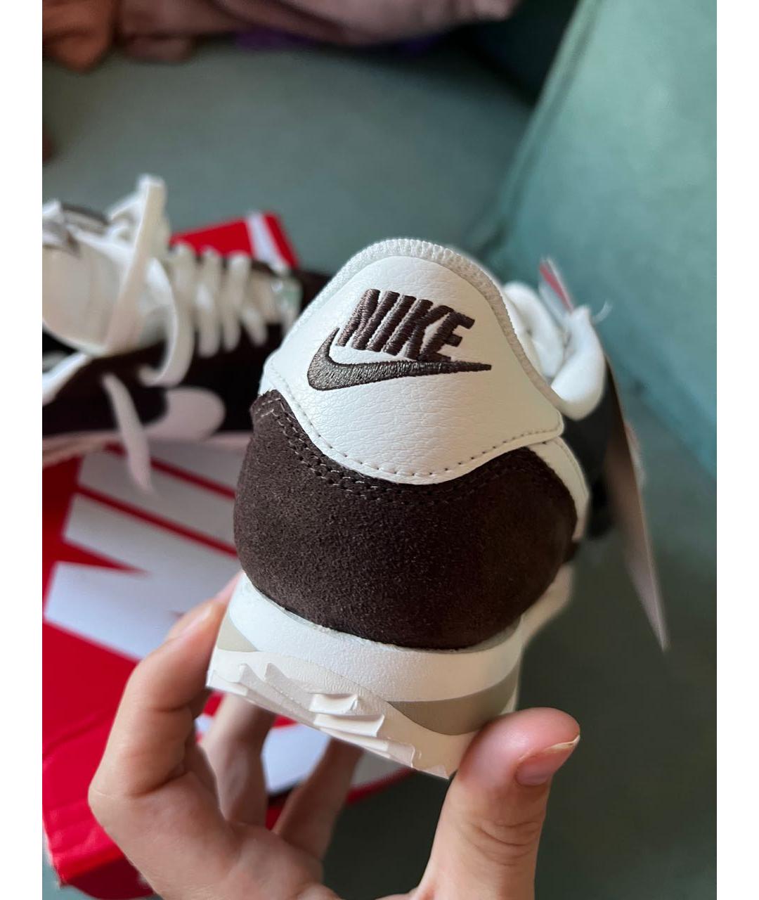 NIKE Коричневые замшевые кроссовки, фото 3