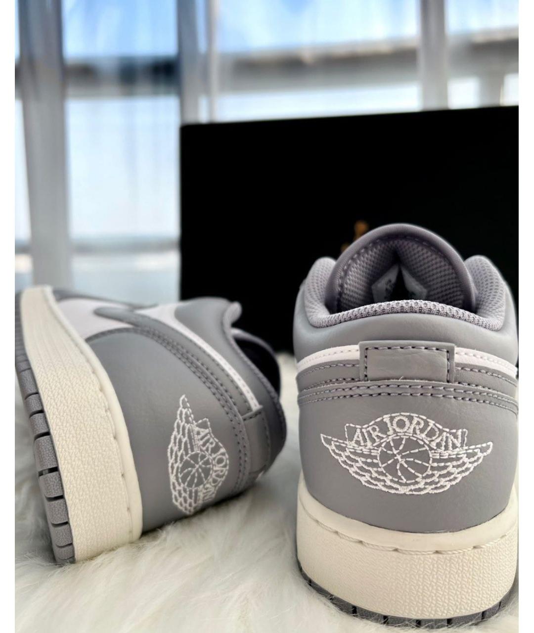 JORDAN Серые кожаные кроссовки, фото 5