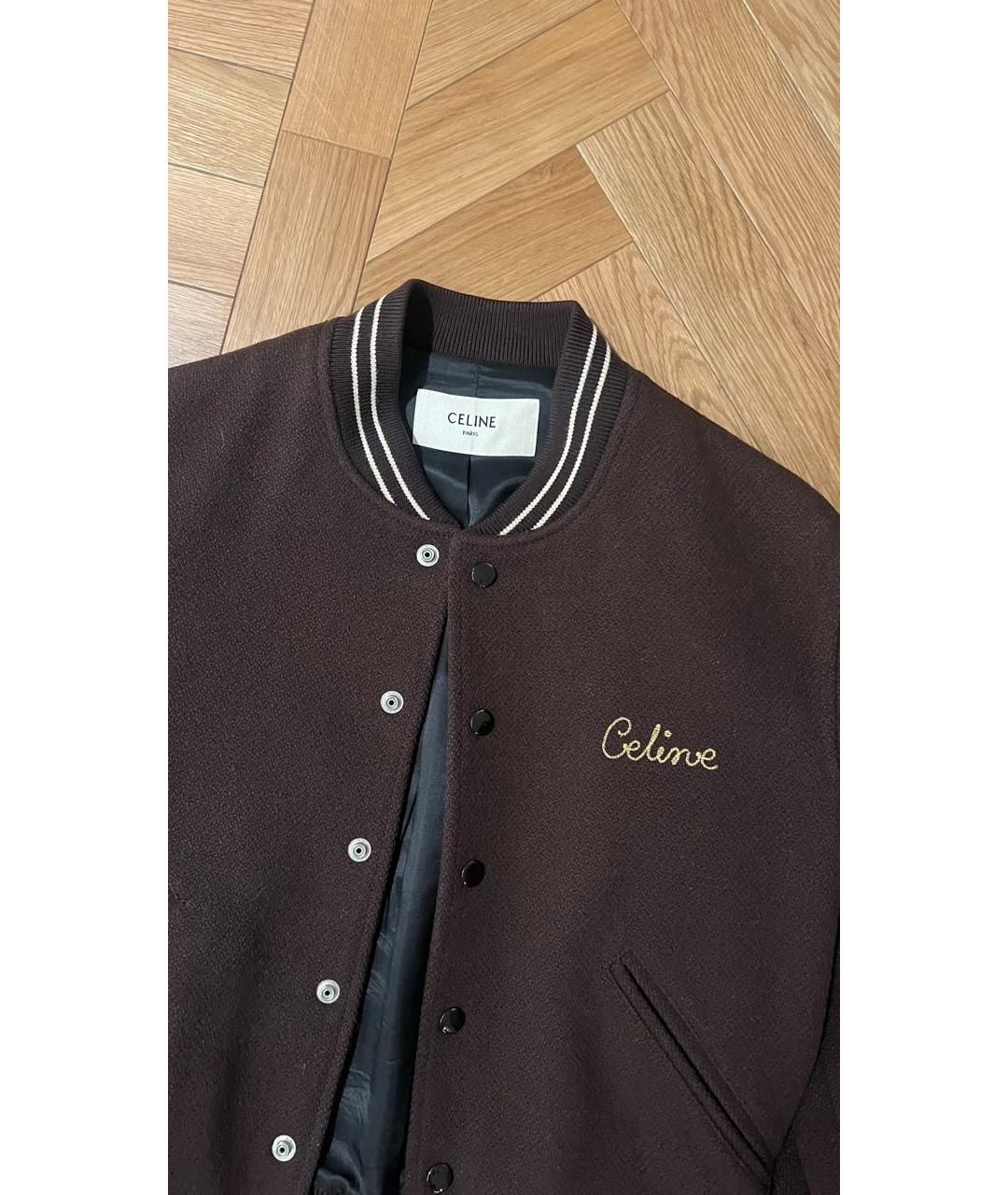 CELINE Коричневая шерстяная куртка, фото 5