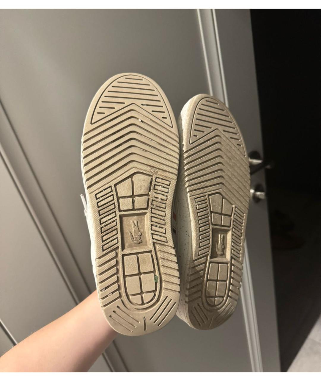 LACOSTE Белые кожаные кеды, фото 4