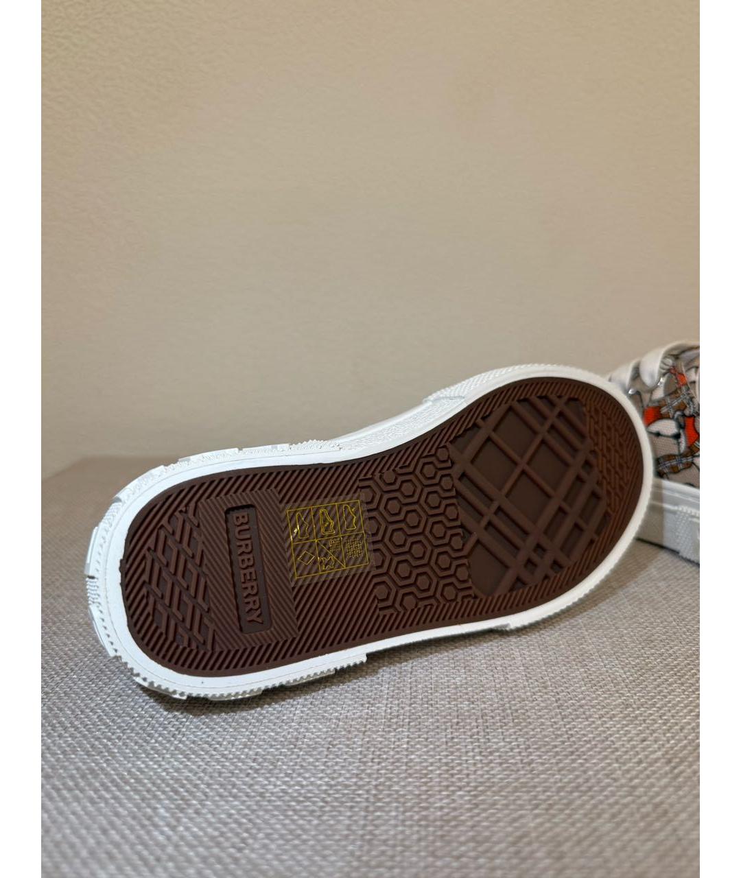 BURBERRY KIDS Текстильные кеды, фото 5