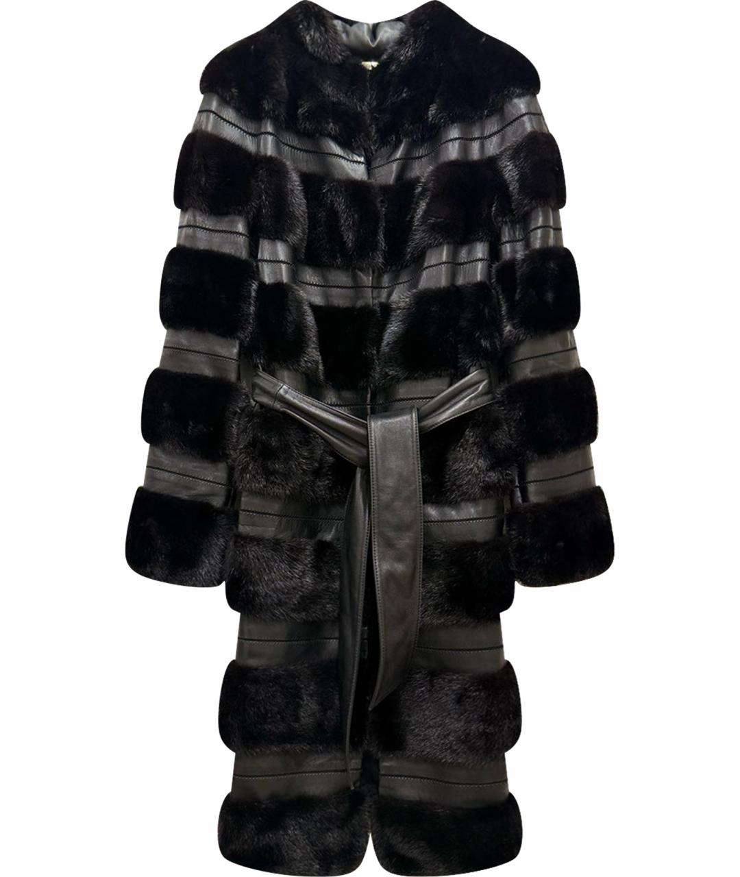 VERSACE Черная меховая шуба, фото 1