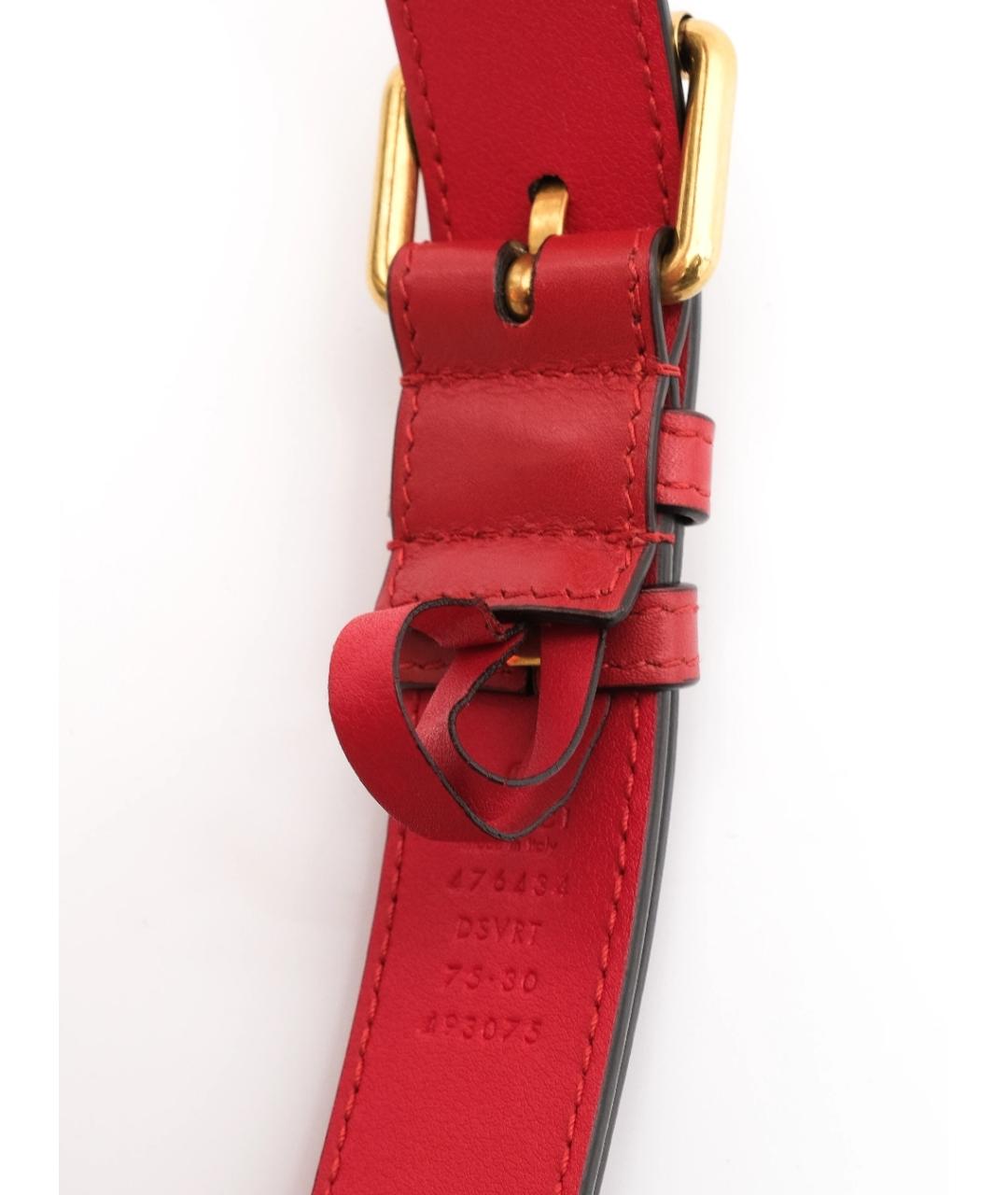GUCCI Красная кожаная поясная сумка, фото 6