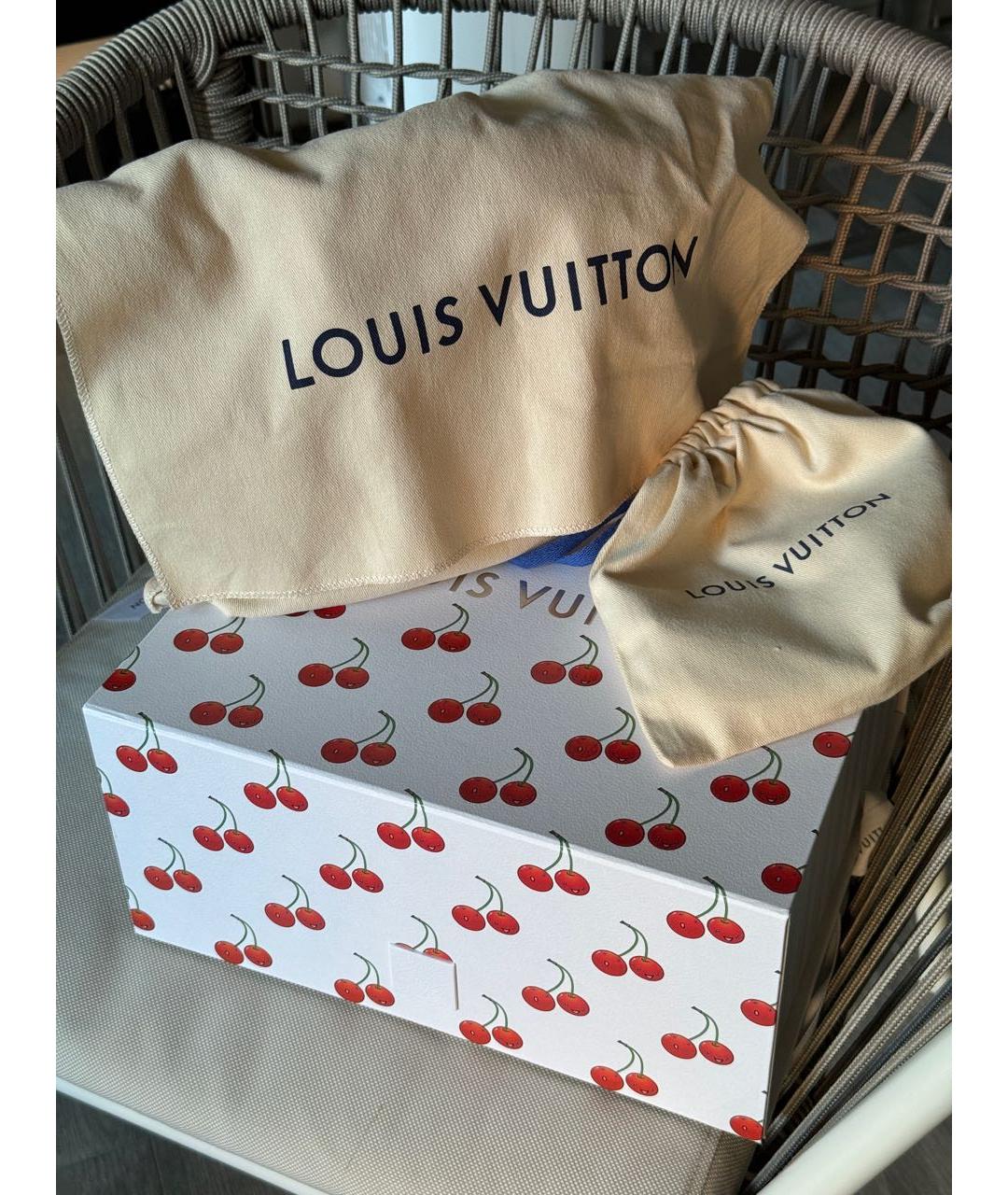LOUIS VUITTON Белая кожаная сумка через плечо, фото 8