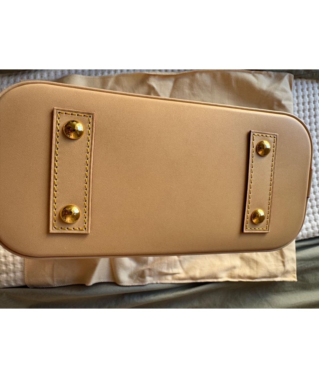 LOUIS VUITTON Белая кожаная сумка через плечо, фото 3