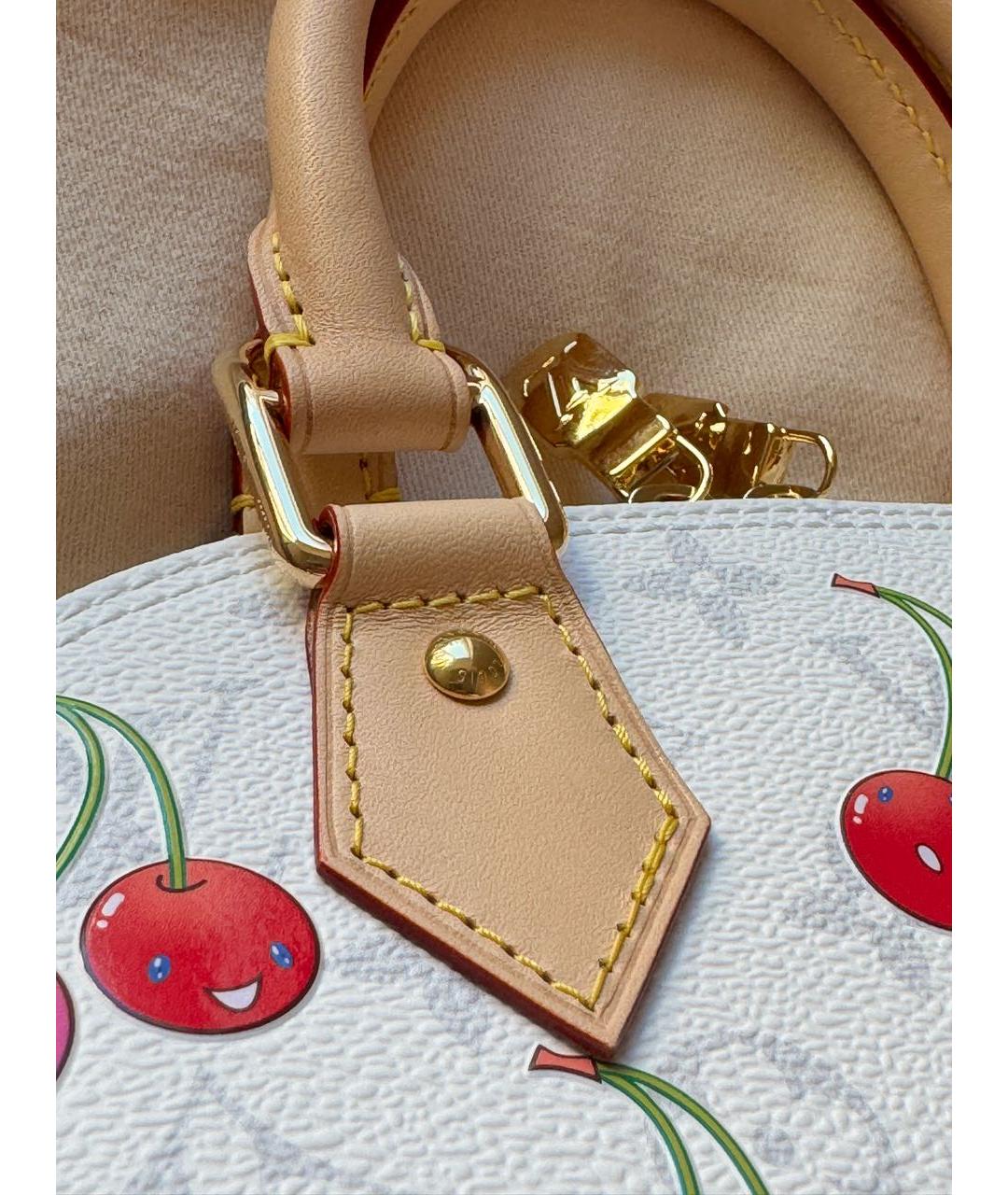 LOUIS VUITTON Белая кожаная сумка через плечо, фото 5