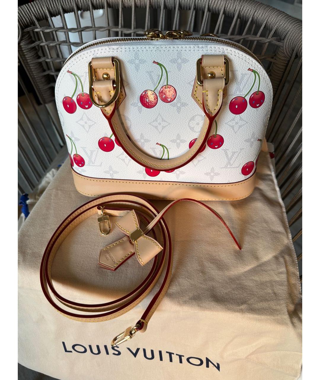 LOUIS VUITTON Белая кожаная сумка через плечо, фото 2