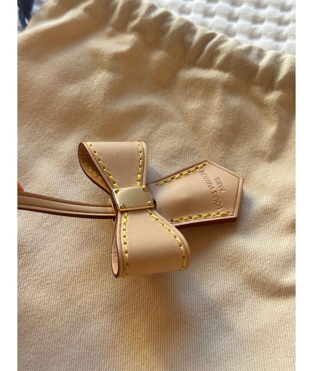 LOUIS VUITTON Белая кожаная сумка через плечо, фото 7