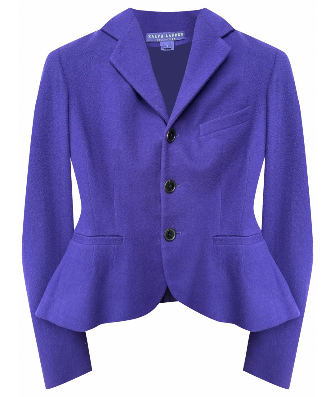 RALPH LAUREN COLLECTION Фиолетовый кашемировый жакет/пиджак, фото 1