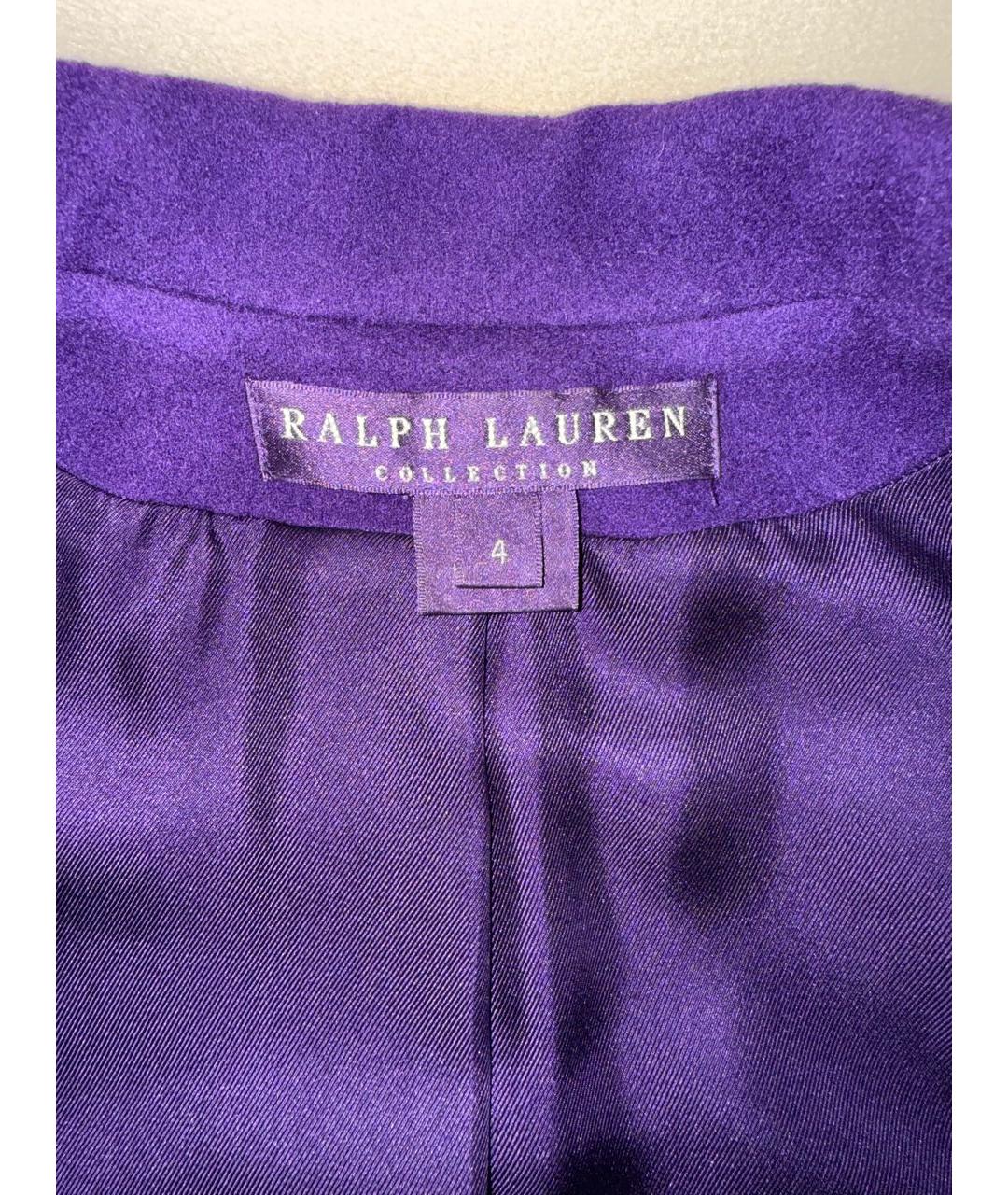 RALPH LAUREN COLLECTION Фиолетовый кашемировый жакет/пиджак, фото 4