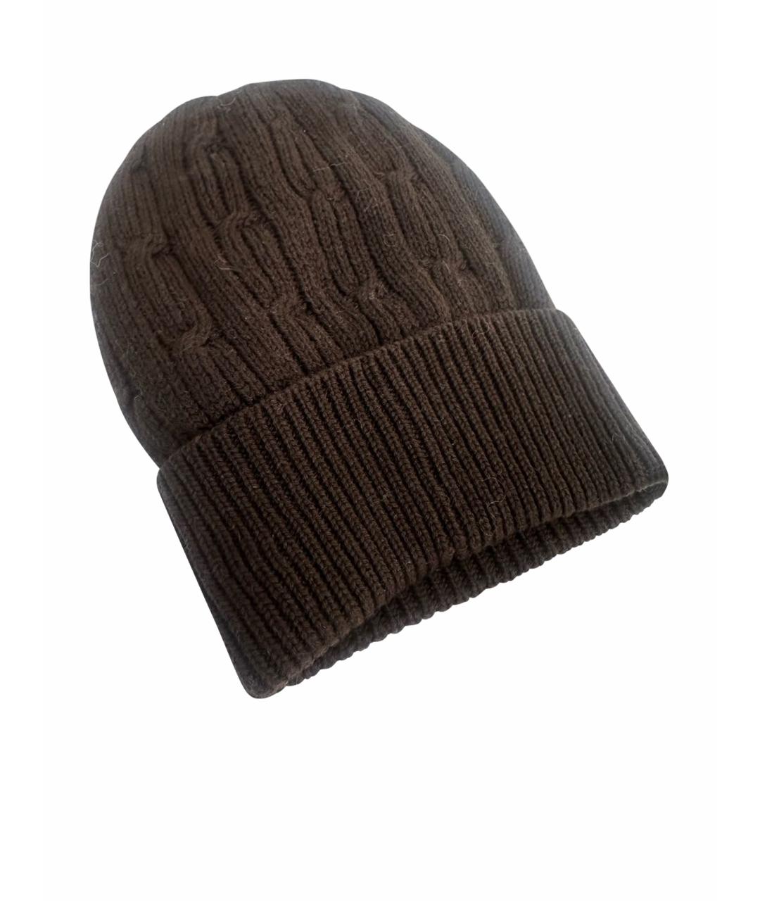 MALO Коричневая кашемировая шапка, фото 1