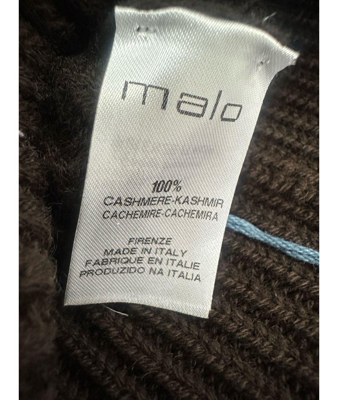 MALO Коричневая кашемировая шапка, фото 3