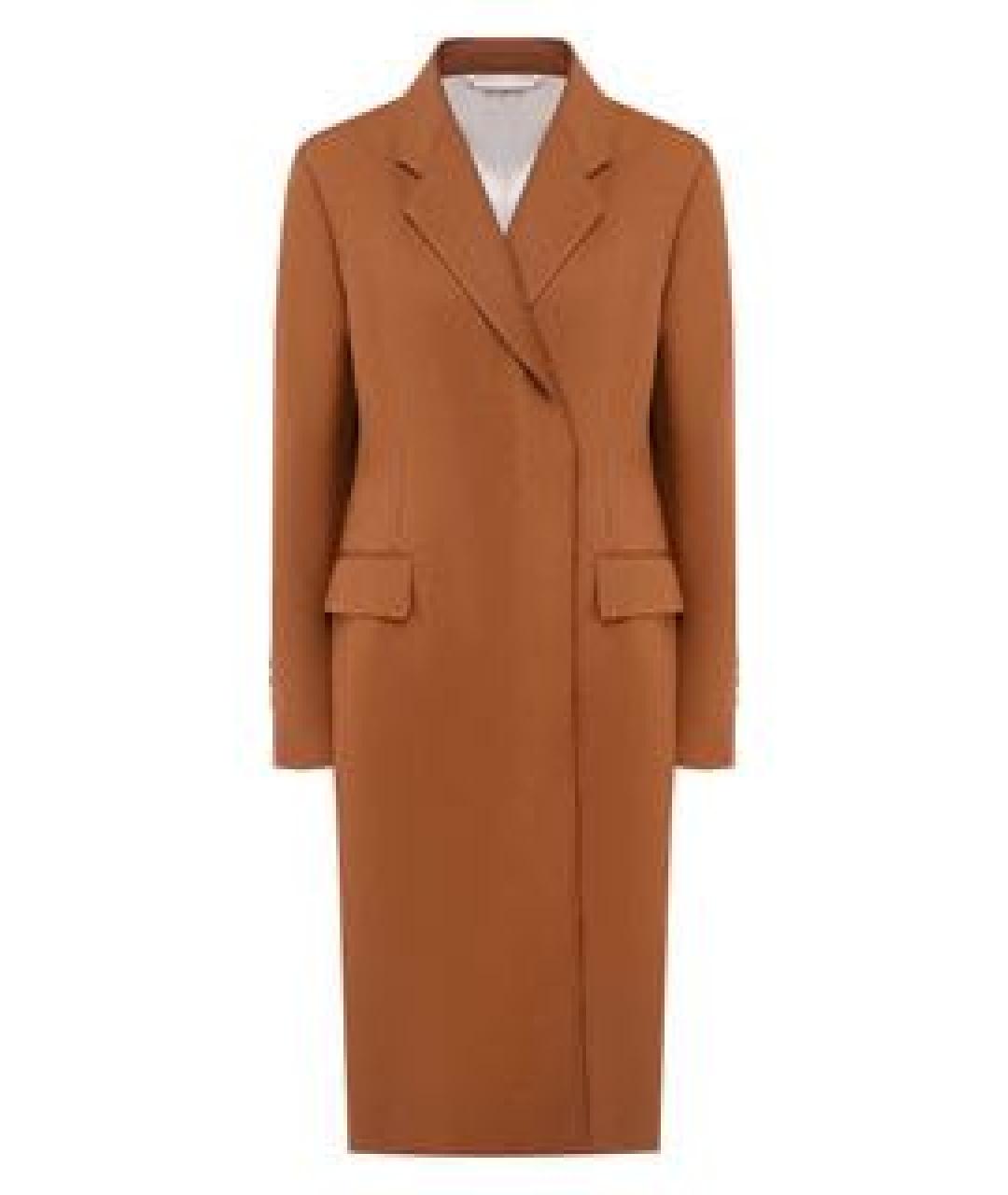 CALVIN KLEIN Коричневое полиэстеровое пальто, фото 1
