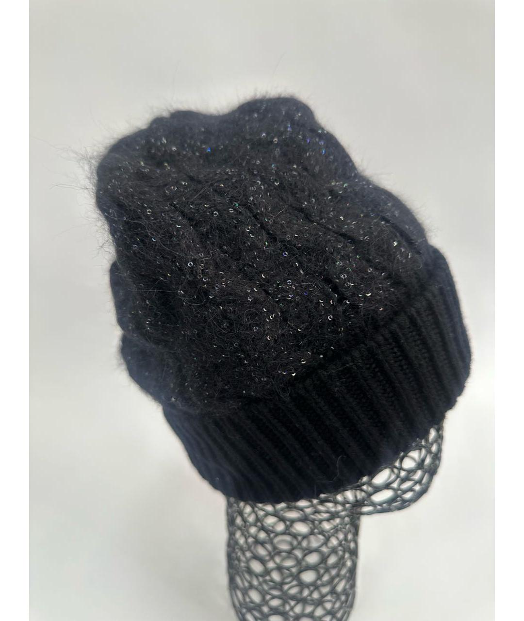 MALO Черная кашемировая шапка, фото 5