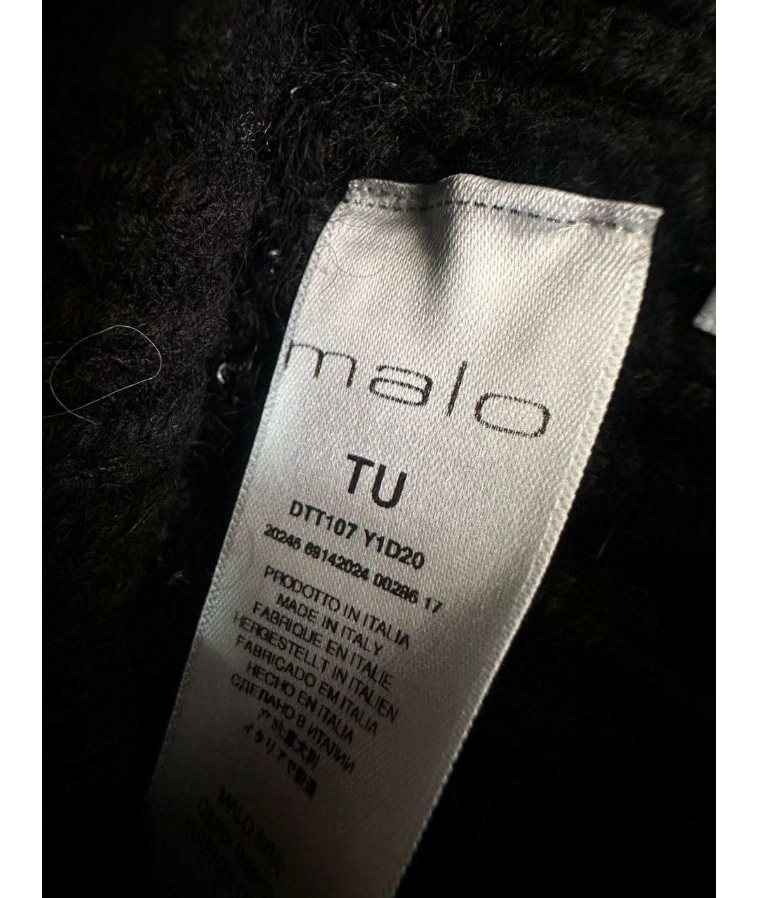 MALO Черная кашемировая шапка, фото 3