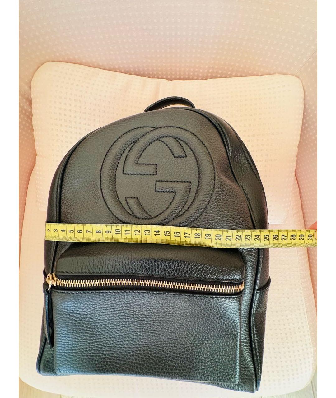 GUCCI Черный кожаный рюкзак, фото 7