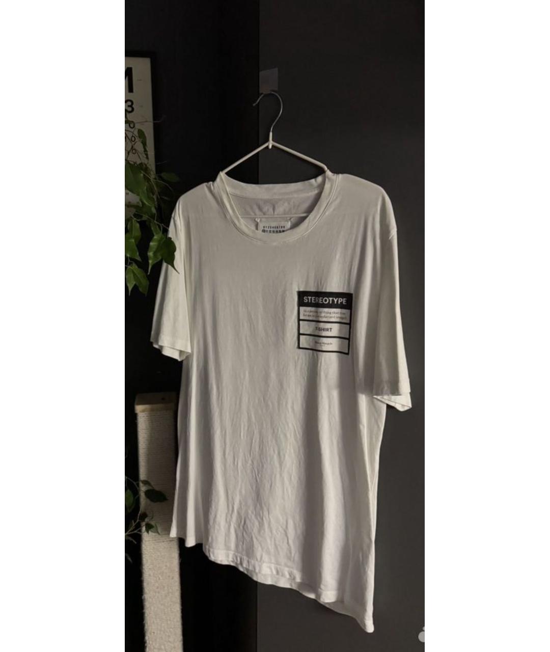 MAISON MARGIELA Белая хлопковая футболка, фото 6