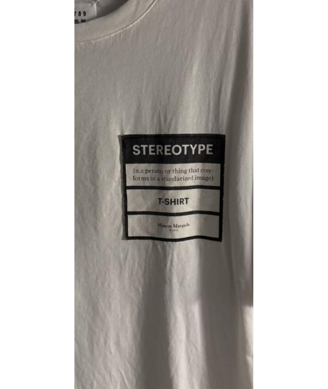 MAISON MARGIELA Белая хлопковая футболка, фото 4