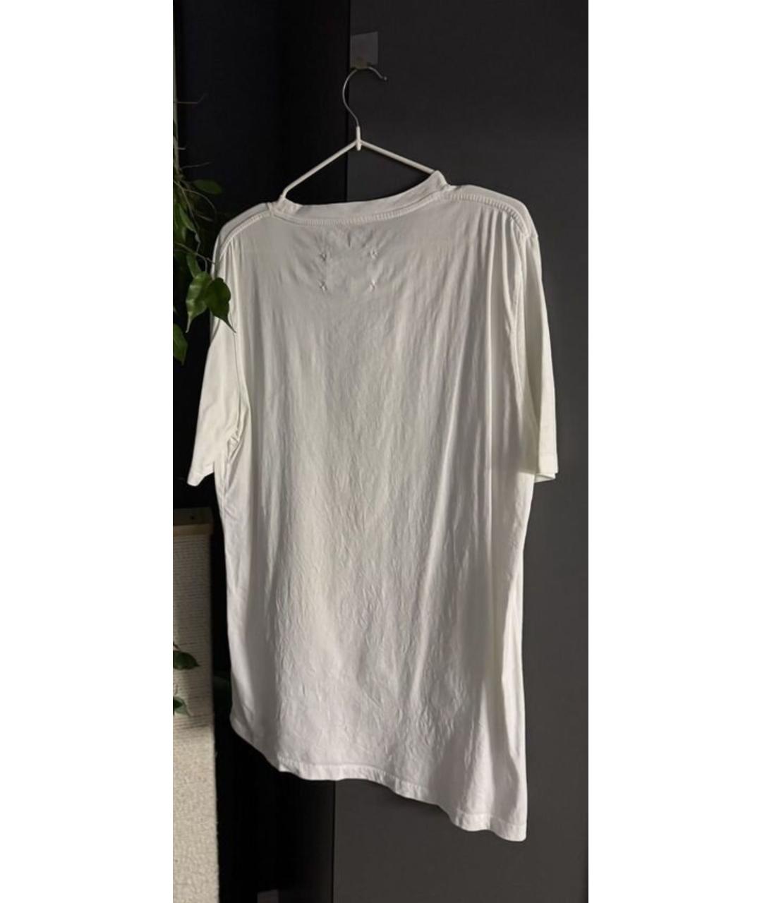 MAISON MARGIELA Белая хлопковая футболка, фото 2
