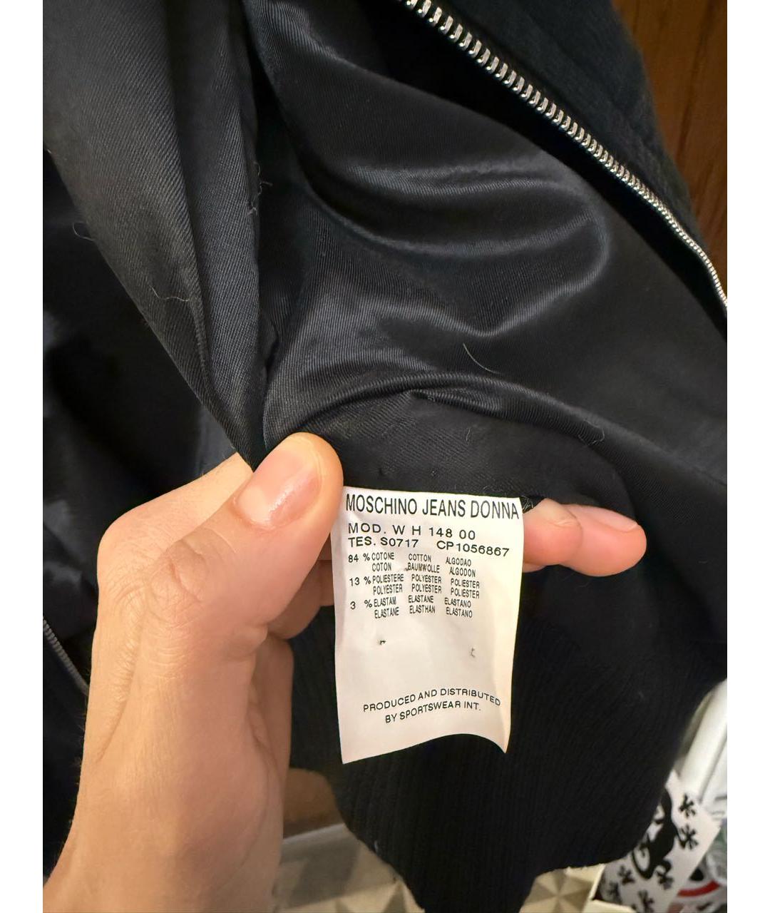 MOSCHINO Черная хлопковая куртка, фото 7