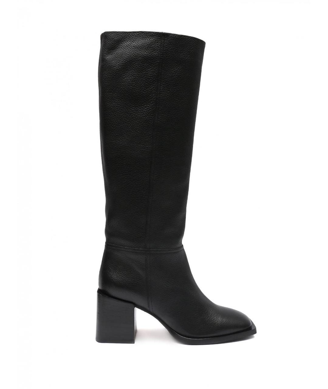 MAX MARA Черные кожаные сапоги, фото 9