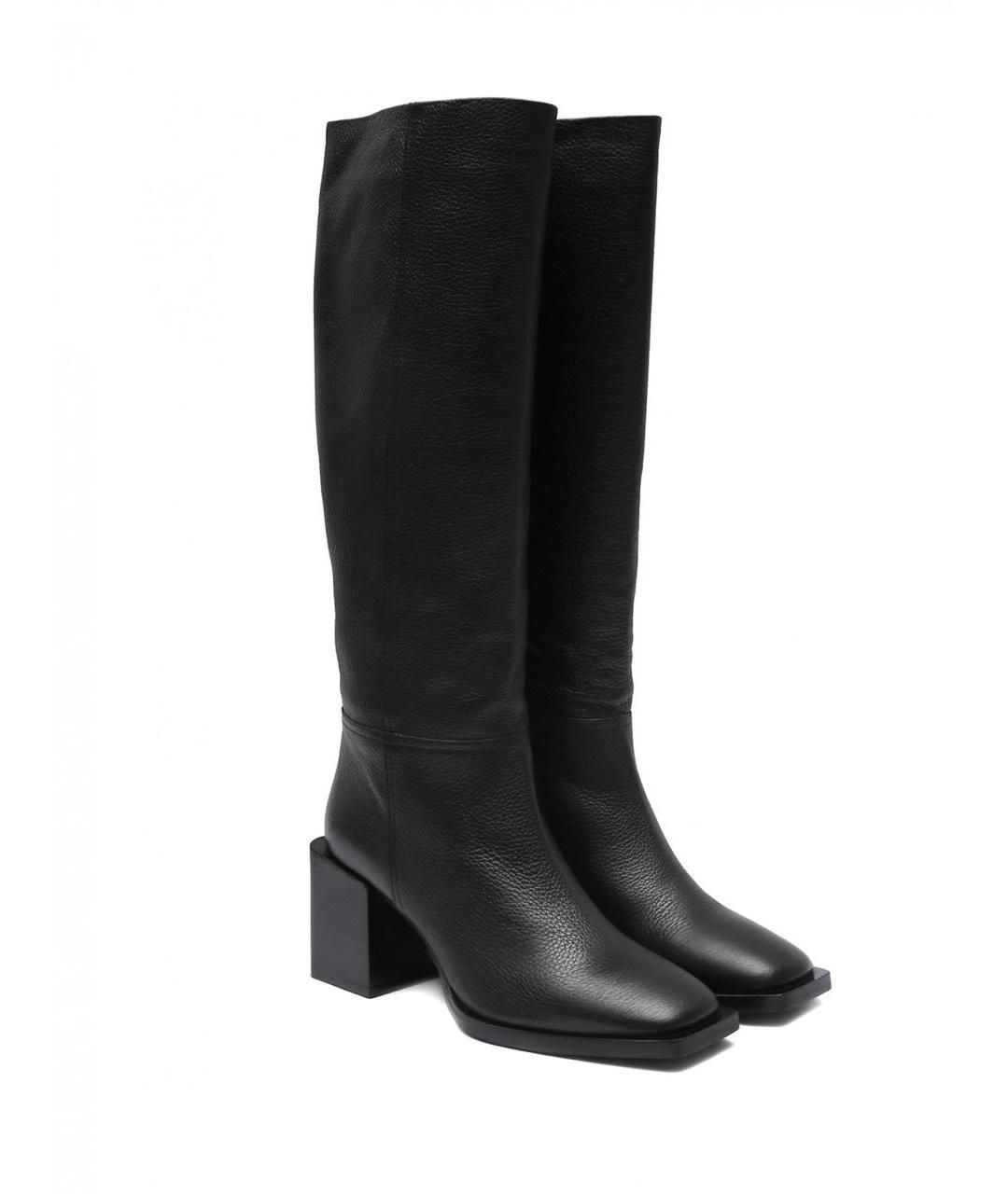 MAX MARA Черные кожаные сапоги, фото 2