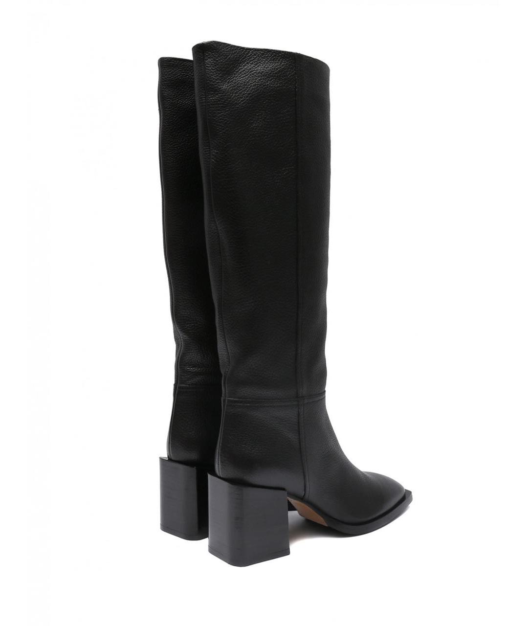 MAX MARA Черные кожаные сапоги, фото 4