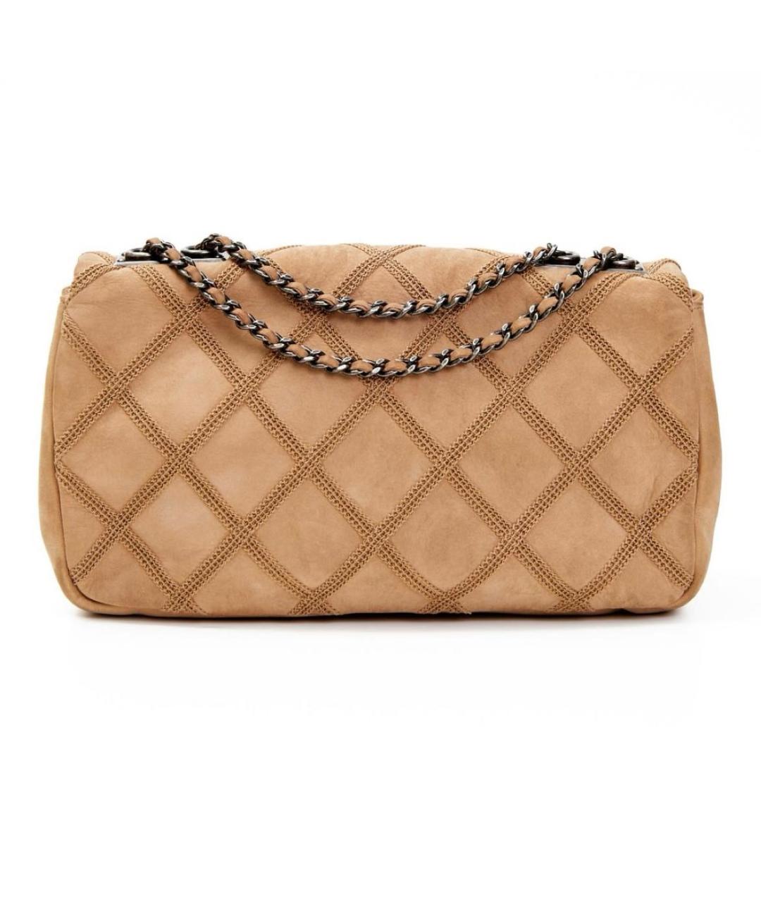 CHANEL Бежевая замшевая сумка через плечо, фото 2