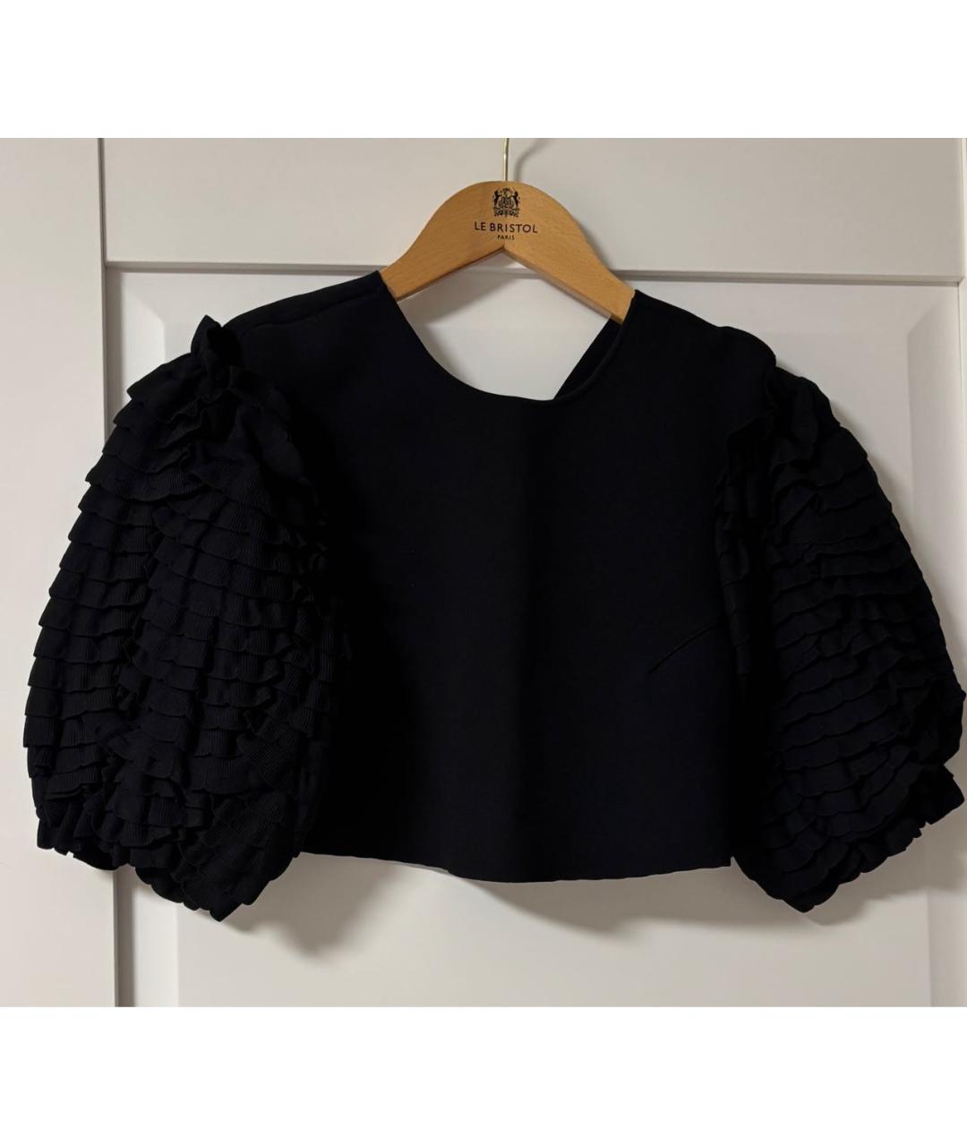 ULYANA SERGEENKO Черный вискозный костюм с юбками, фото 2