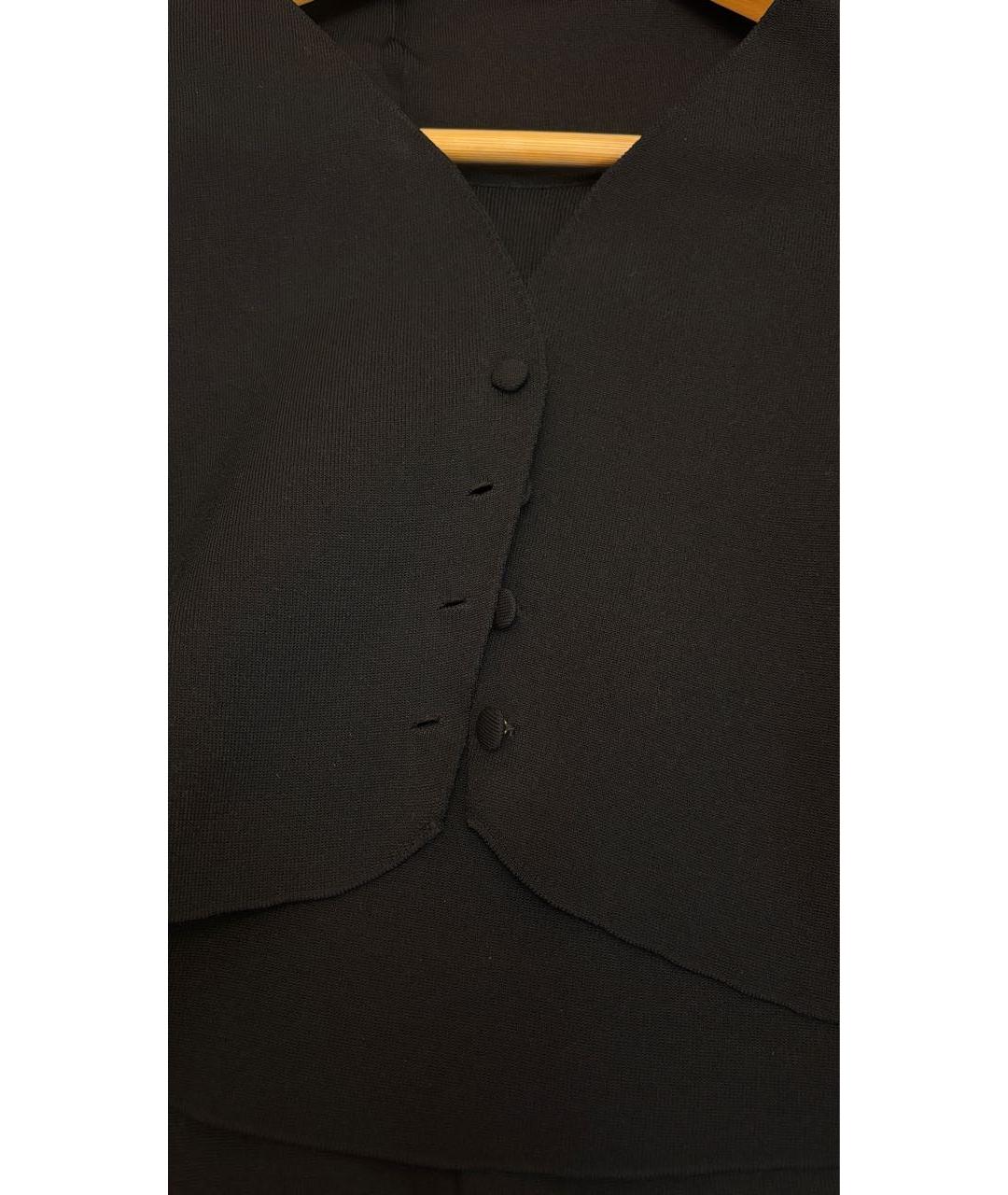 ULYANA SERGEENKO Черный вискозный костюм с юбками, фото 7