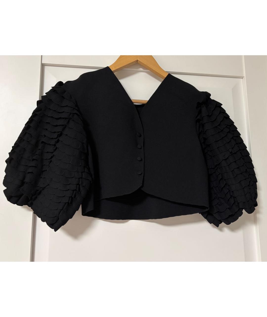 ULYANA SERGEENKO Черный вискозный костюм с юбками, фото 3