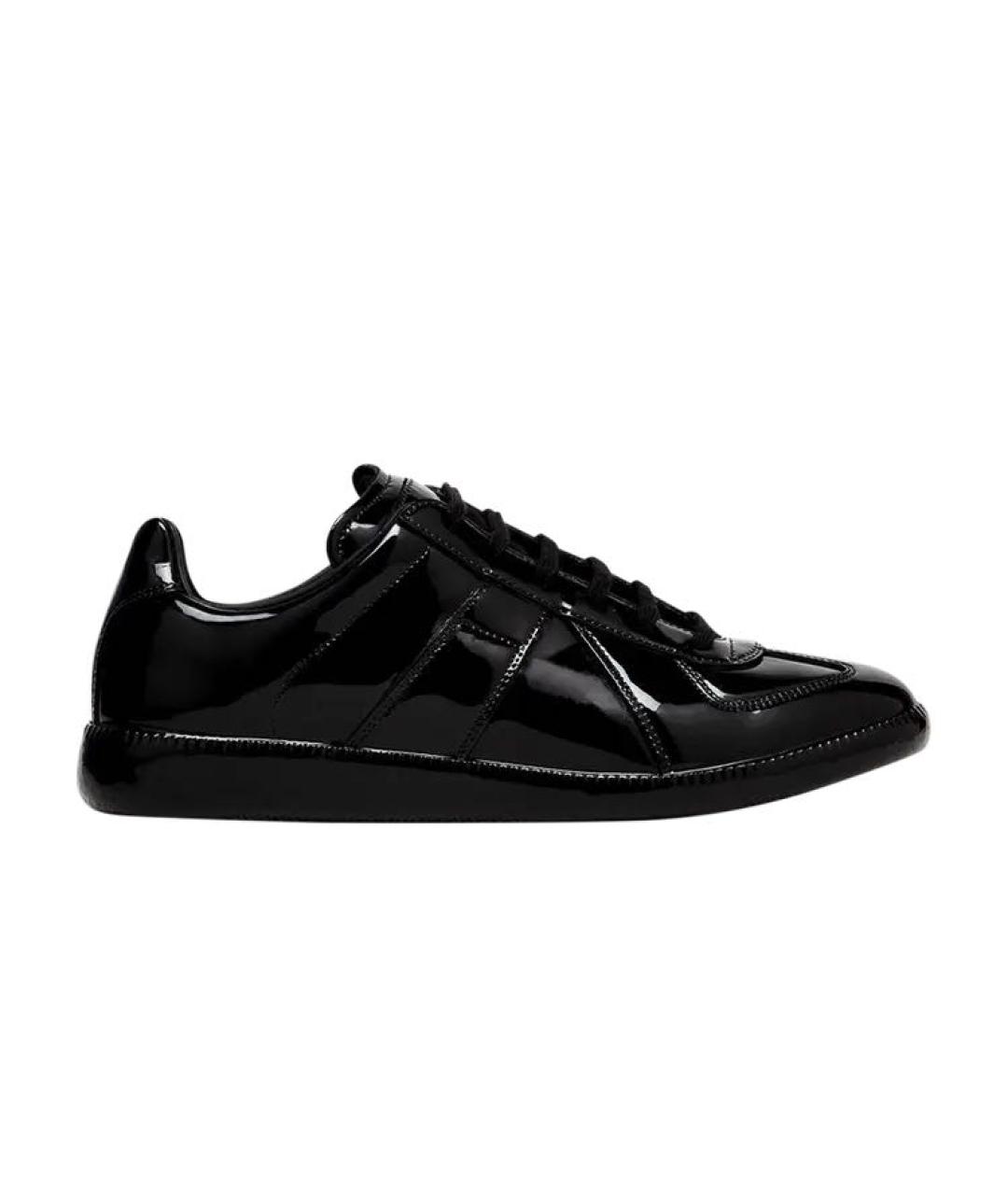 MAISON MARGIELA Черные кожаные кеды, фото 7