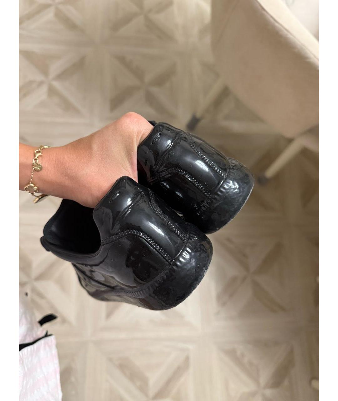 MAISON MARGIELA Черные кожаные кеды, фото 4