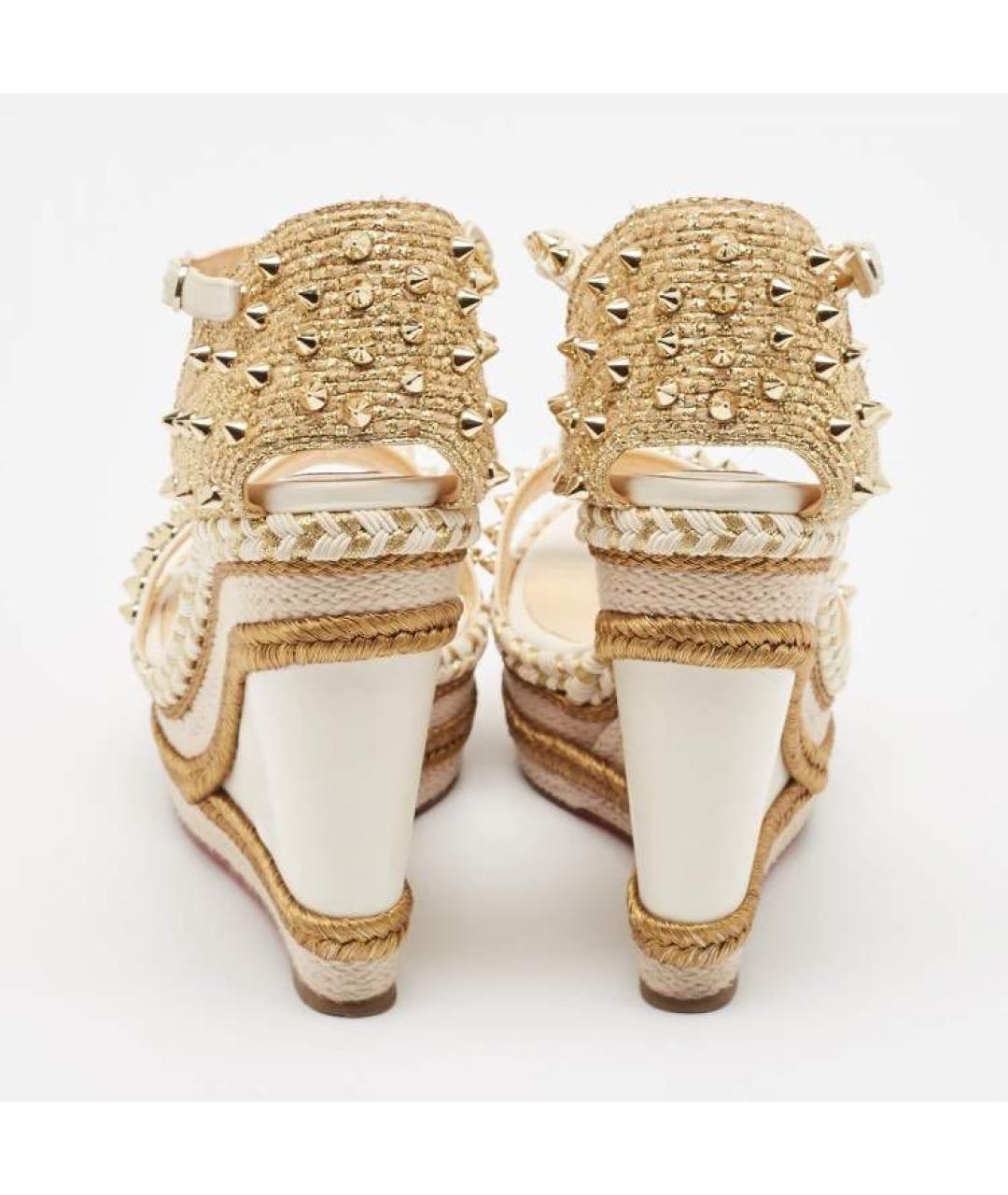 CHRISTIAN LOUBOUTIN Белые кожаные эспадрильи, фото 4