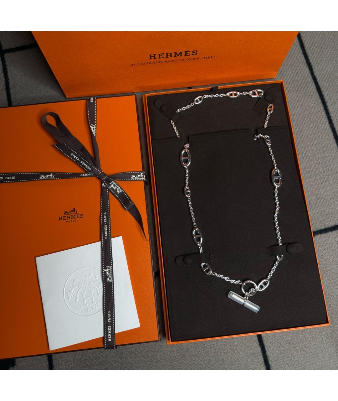 HERMES Серебряная серебряная цепочка/подвеска, фото 3