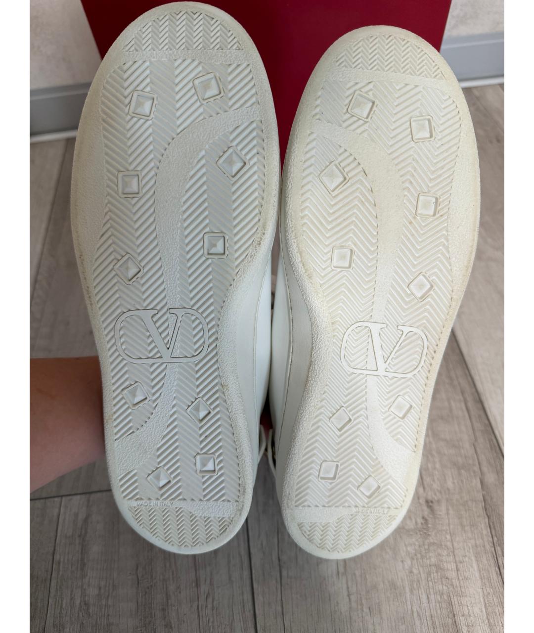 VALENTINO Белые кожаные кеды, фото 5